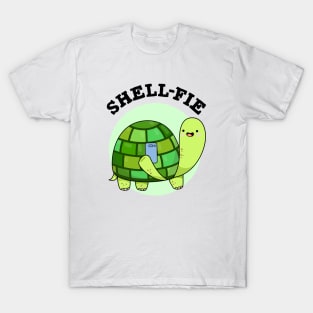 Shell-fie Cute Tortoise Selfie Pun T-Shirt